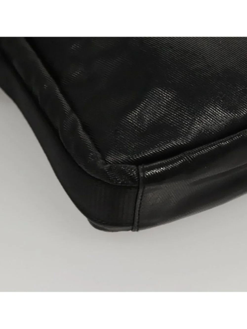 Authentic CHANEL Sports Shoulder Bag Coated Canvas Black CC